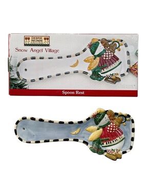 Vintage Debbie Mumm Snow Angel Village Spoon Rest – Oneida Sakura Casual Dining
